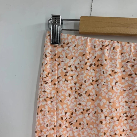 Walking On Sunshine Girl's Pale Orange Floral Elastic Waist Maxi Skirt SZ XL NWT - Picture 3 of 12